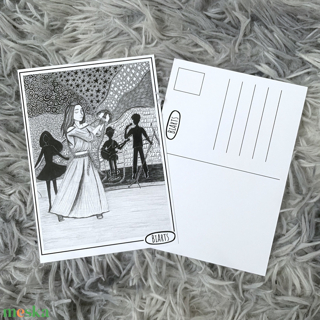 Táncos képeslap - otthon & életmód - papír, írószer - ajándékozás kellékei - képeslap, üdvözlőlap - Meska.hu