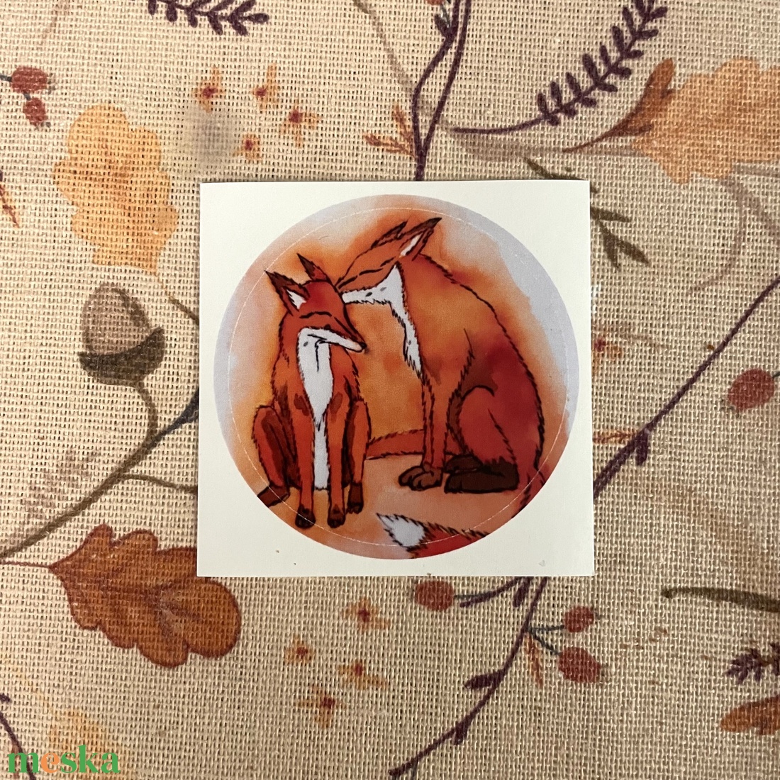 Rókás matrica - otthon & életmód - papír, írószer - matrica, matrica csomag - Meska.hu