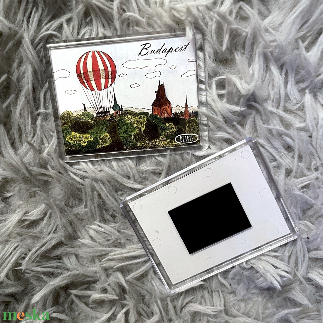 Budapest Városliget hőlégballon mágnes - otthon & életmód - konyhafelszerelés, tálalás - konyhai dekoráció - hűtőmágnes - Meska.hu