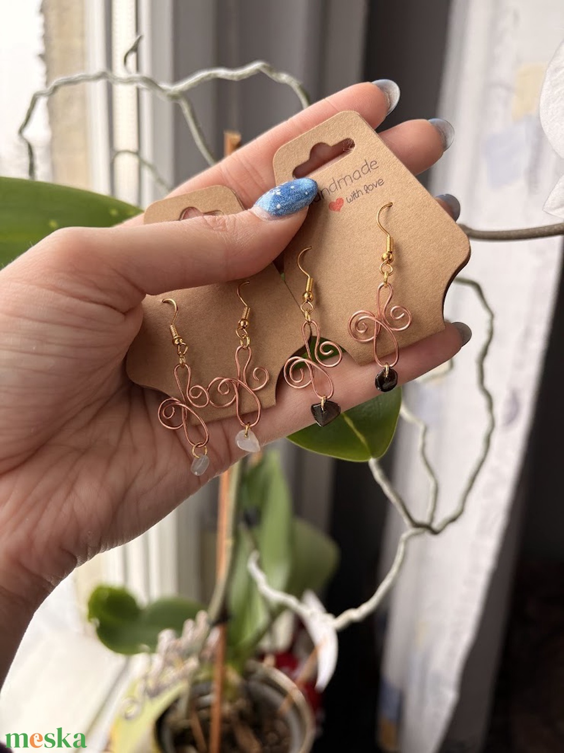 Drót fülbevaló - ékszer - fülbevaló - fülékszer - Meska.hu