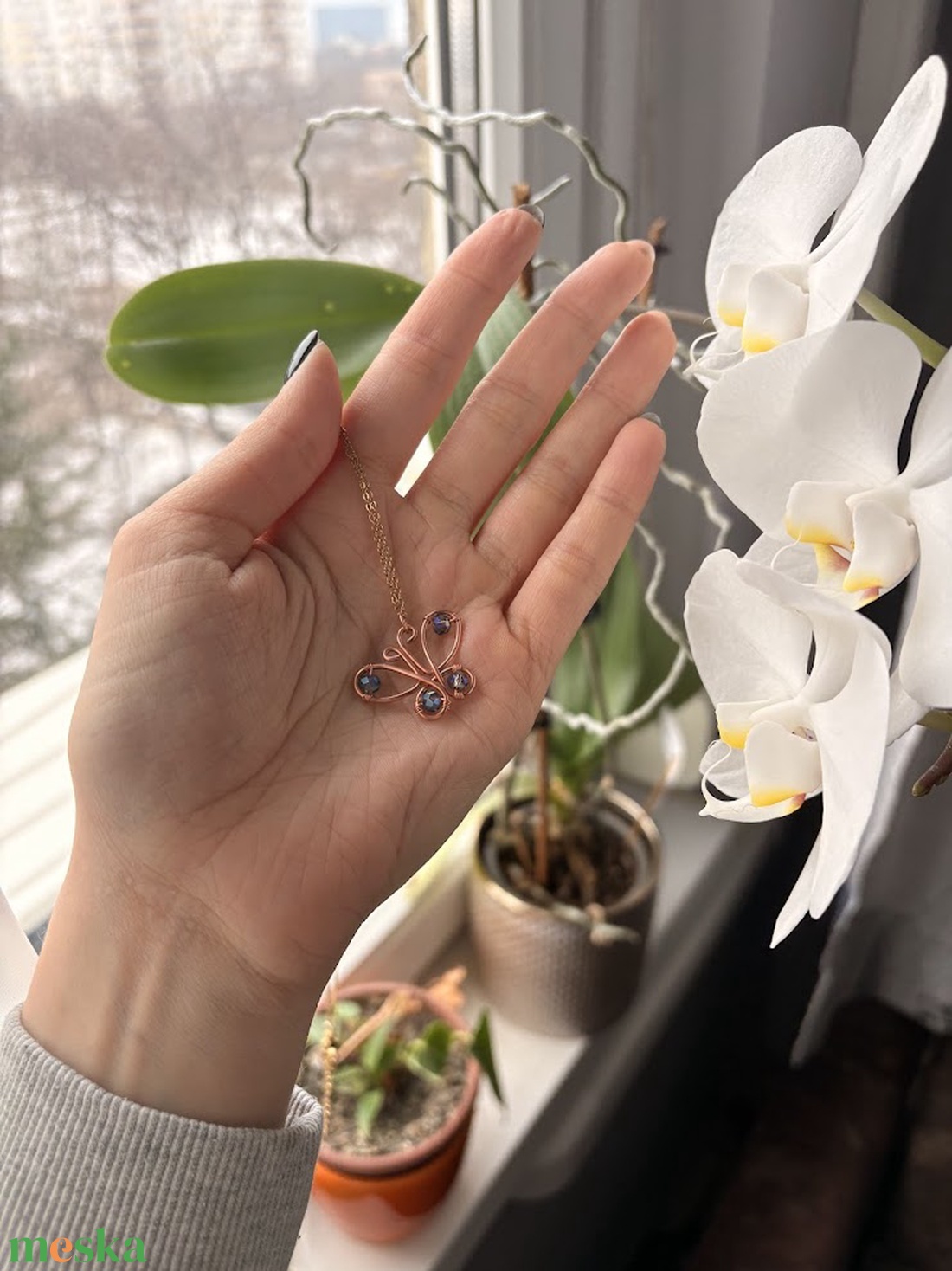 Pillangós medál - ékszer - nyaklánc - medálos nyaklánc - Meska.hu