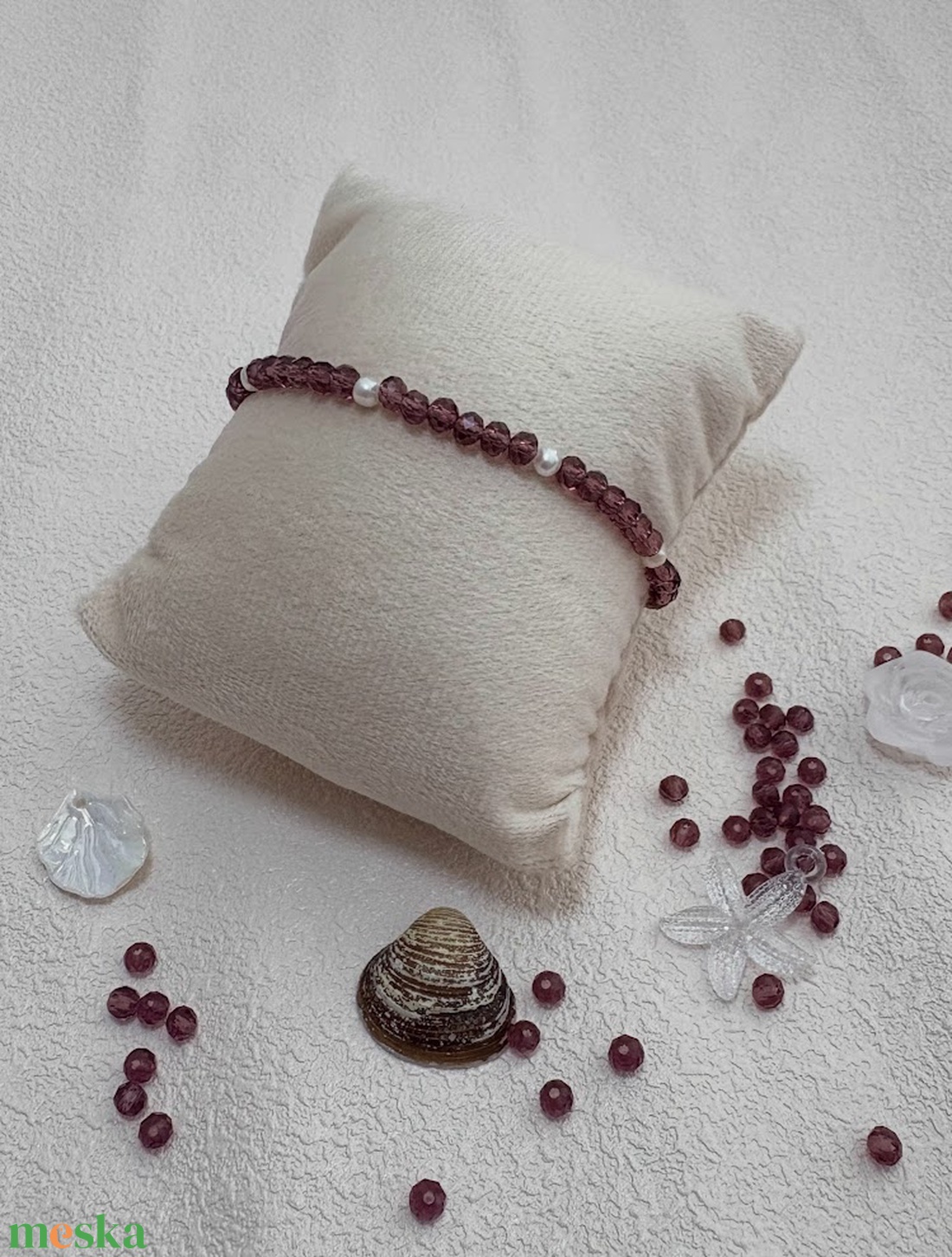 Rose Pearl Bracelet - Tenyésztett gyöngy karkötő - ékszer - karkötő - gyöngyös karkötő - Meska.hu