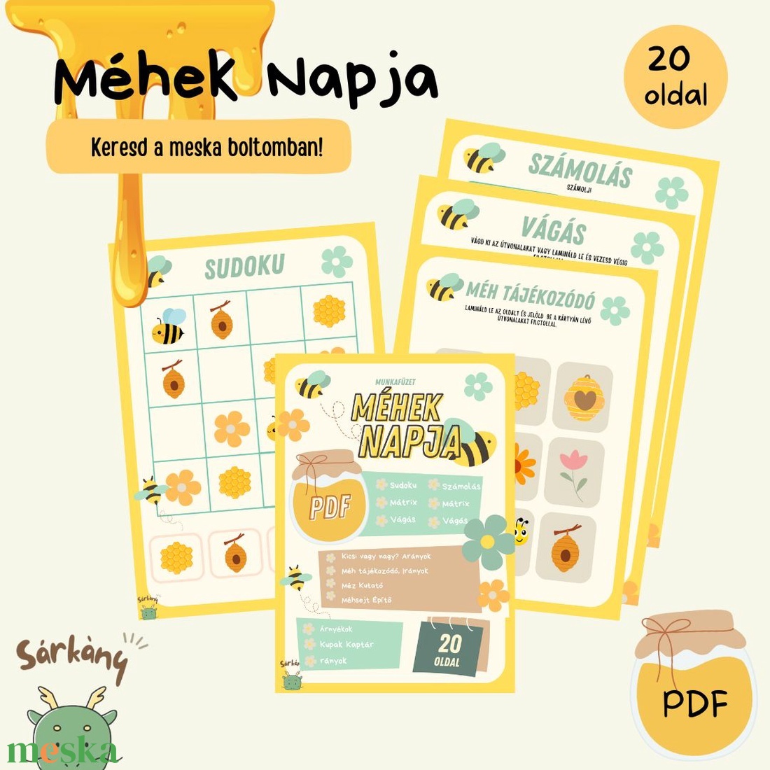 Méhek Napja Munkafüzet - játék & sport - készségfejlesztő és logikai játék - oktató játékok - Meska.hu Méhek Napja Munkafüzet - játék & sport - készségfejlesztő és logikai játék - oktató játékok - Meska.hu