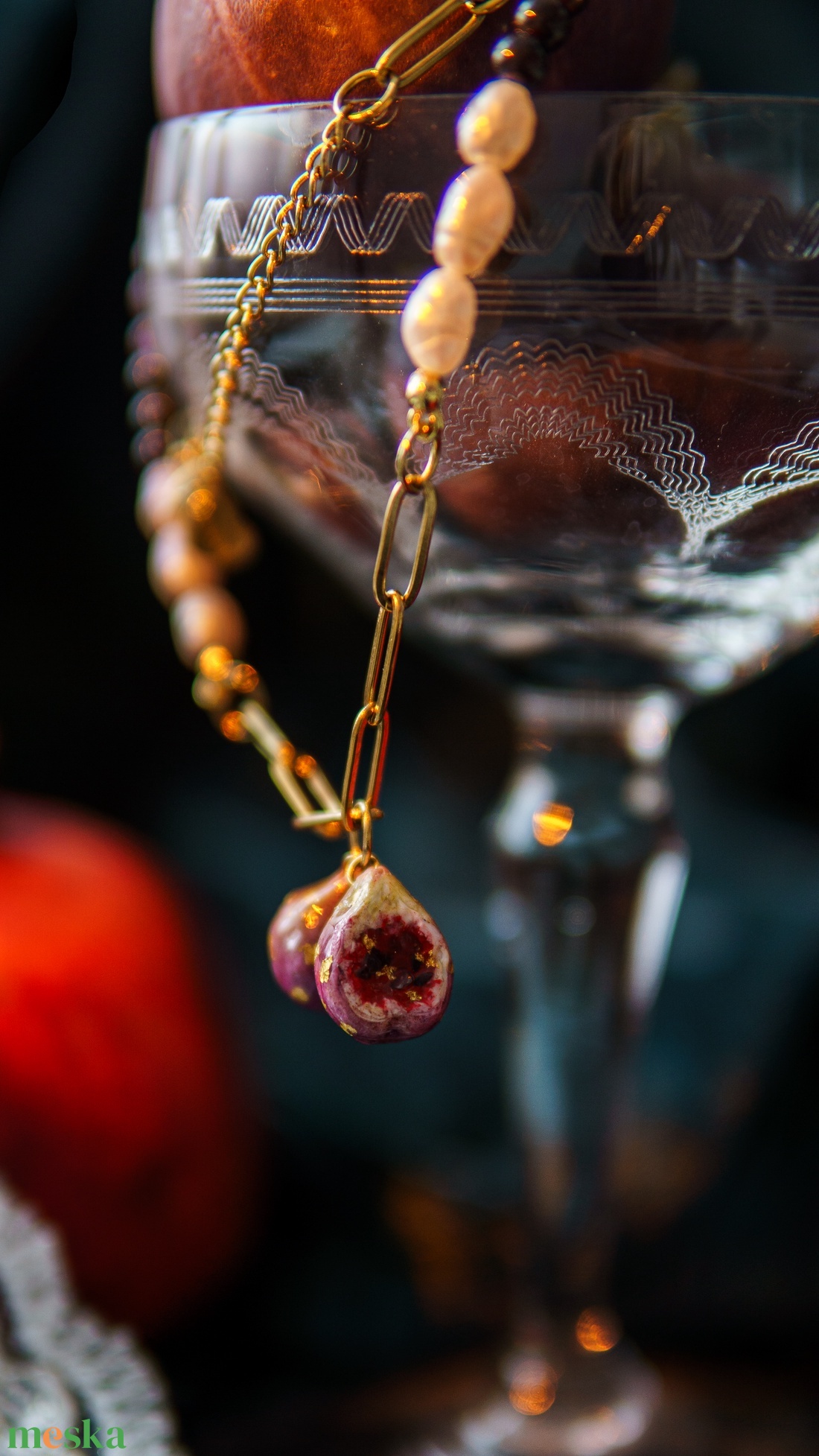 Fügés nemesacél nyaklánc - ékszer - nyaklánc - gyöngyös nyaklánc - Meska.hu Fügés nemesacél nyaklánc - ékszer - nyaklánc - gyöngyös nyaklánc - Meska.hu