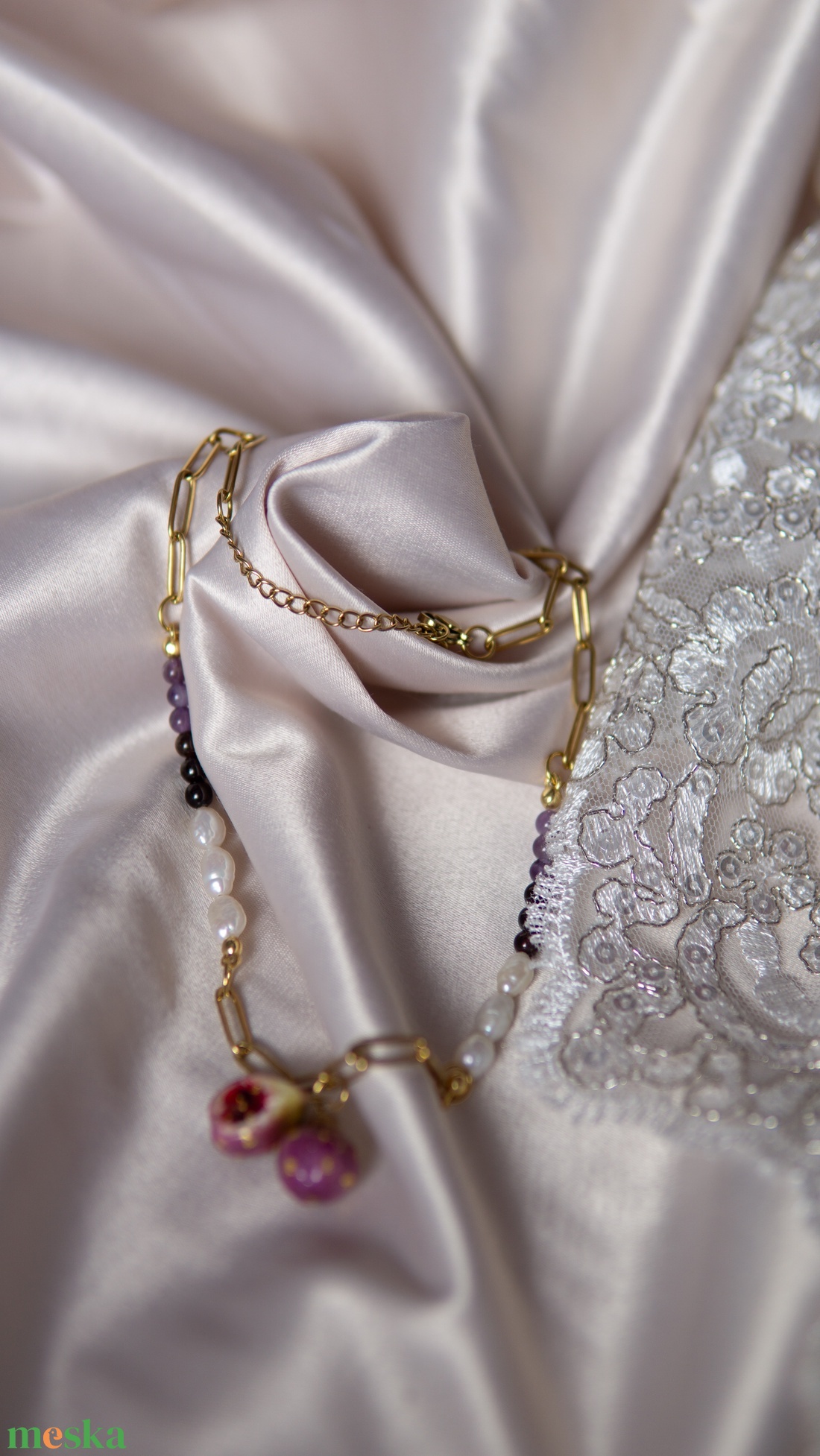 Fügés nemesacél nyaklánc - ékszer - nyaklánc - gyöngyös nyaklánc - Meska.hu Fügés nemesacél nyaklánc - ékszer - nyaklánc - gyöngyös nyaklánc - Meska.hu