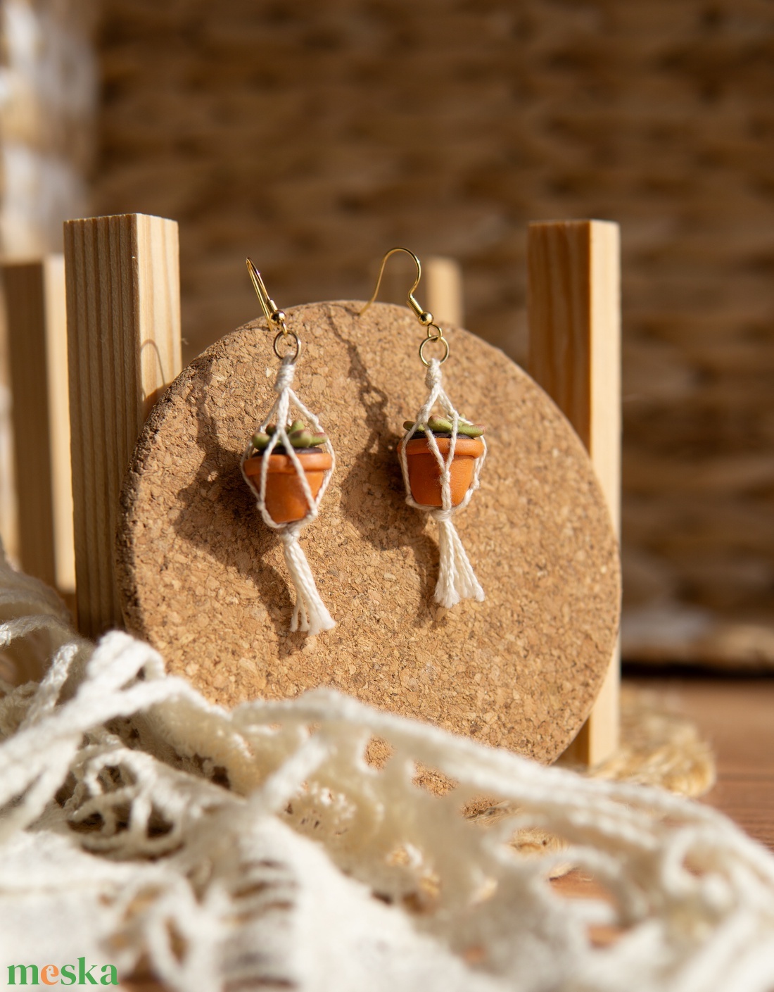 Kövirózsa fülbevaló - ékszer - fülbevaló - lógó fülbevaló - Meska.hu Kövirózsa fülbevaló - ékszer - fülbevaló - lógó fülbevaló - Meska.hu