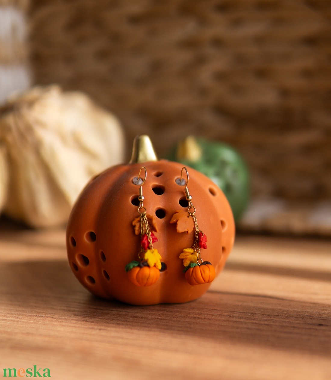 Őszi tökös fülbevaló - ékszer - fülbevaló - lógó fülbevaló - Meska.hu Őszi tökös fülbevaló - ékszer - fülbevaló - lógó fülbevaló - Meska.hu