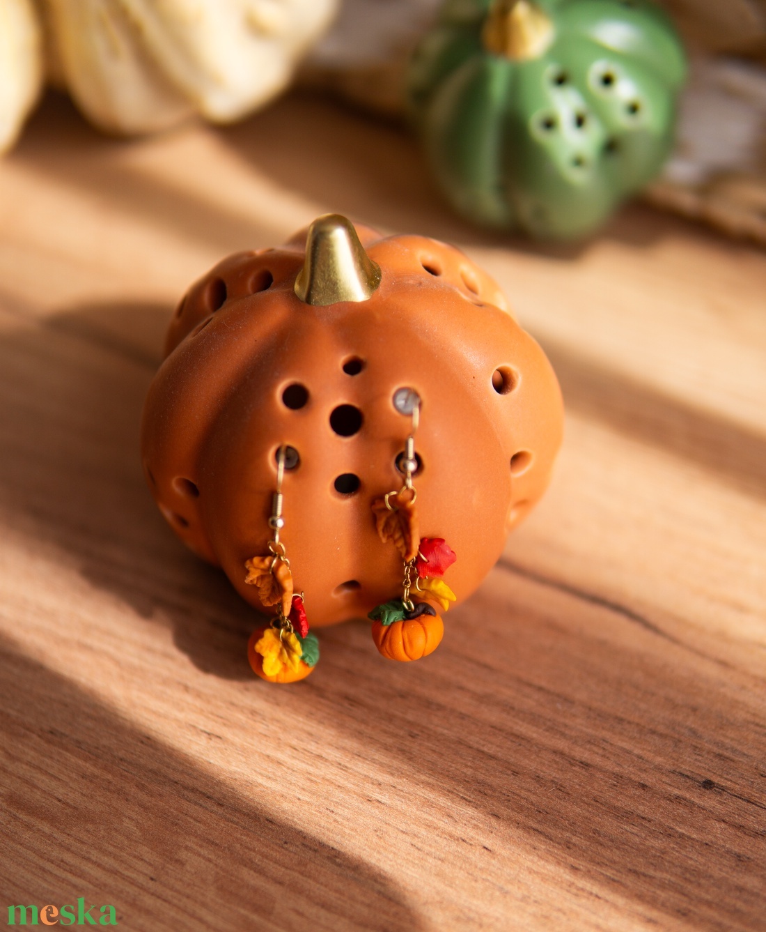 Őszi tökös fülbevaló - ékszer - fülbevaló - lógó fülbevaló - Meska.hu Őszi tökös fülbevaló - ékszer - fülbevaló - lógó fülbevaló - Meska.hu