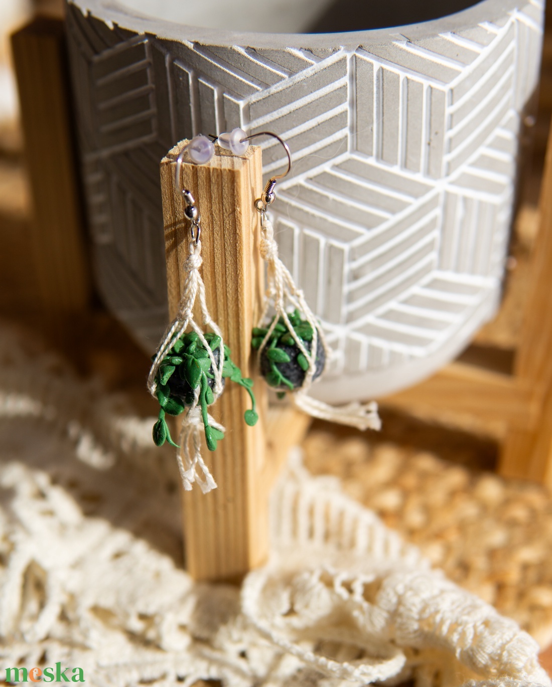 Futó növény fülbevaló - ékszer - fülbevaló - lógó fülbevaló - Meska.hu