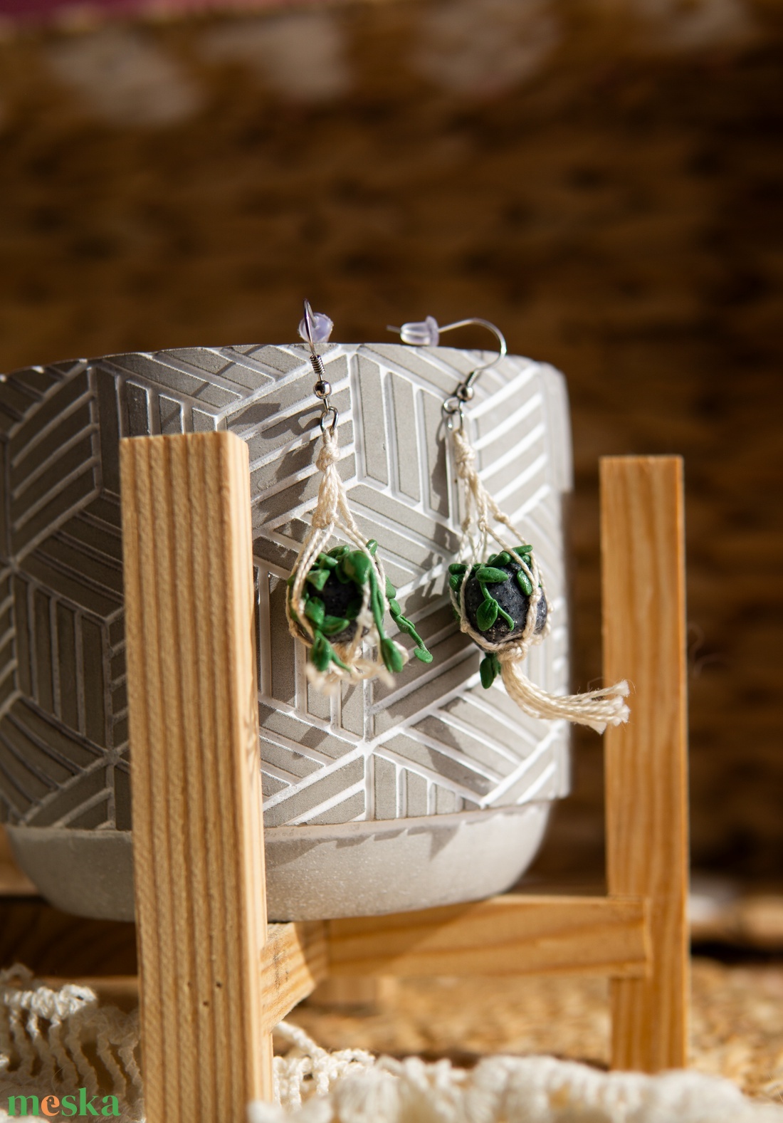 Futó növény fülbevaló - ékszer - fülbevaló - lógó fülbevaló - Meska.hu