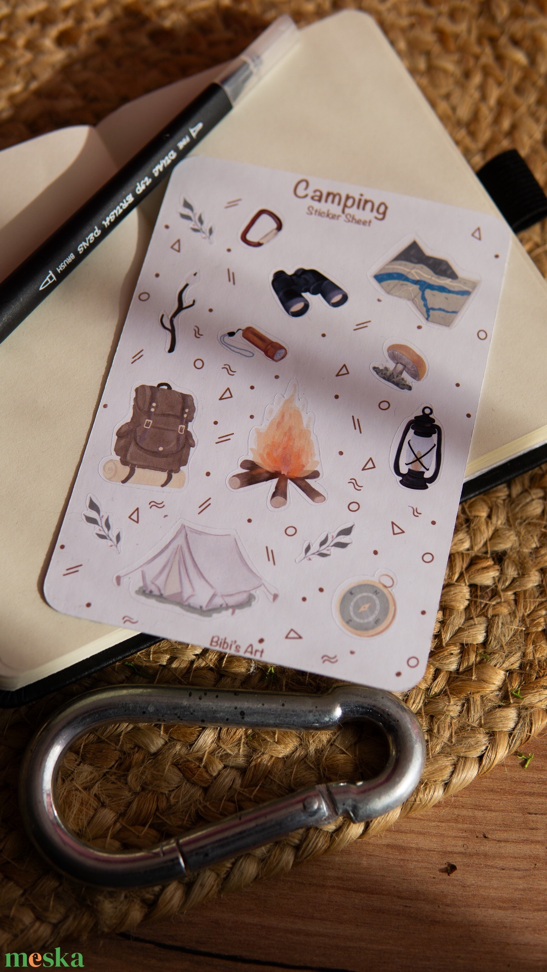 Camping - matricaív - otthon & életmód - papír, írószer - matrica, matrica csomag - Meska.hu