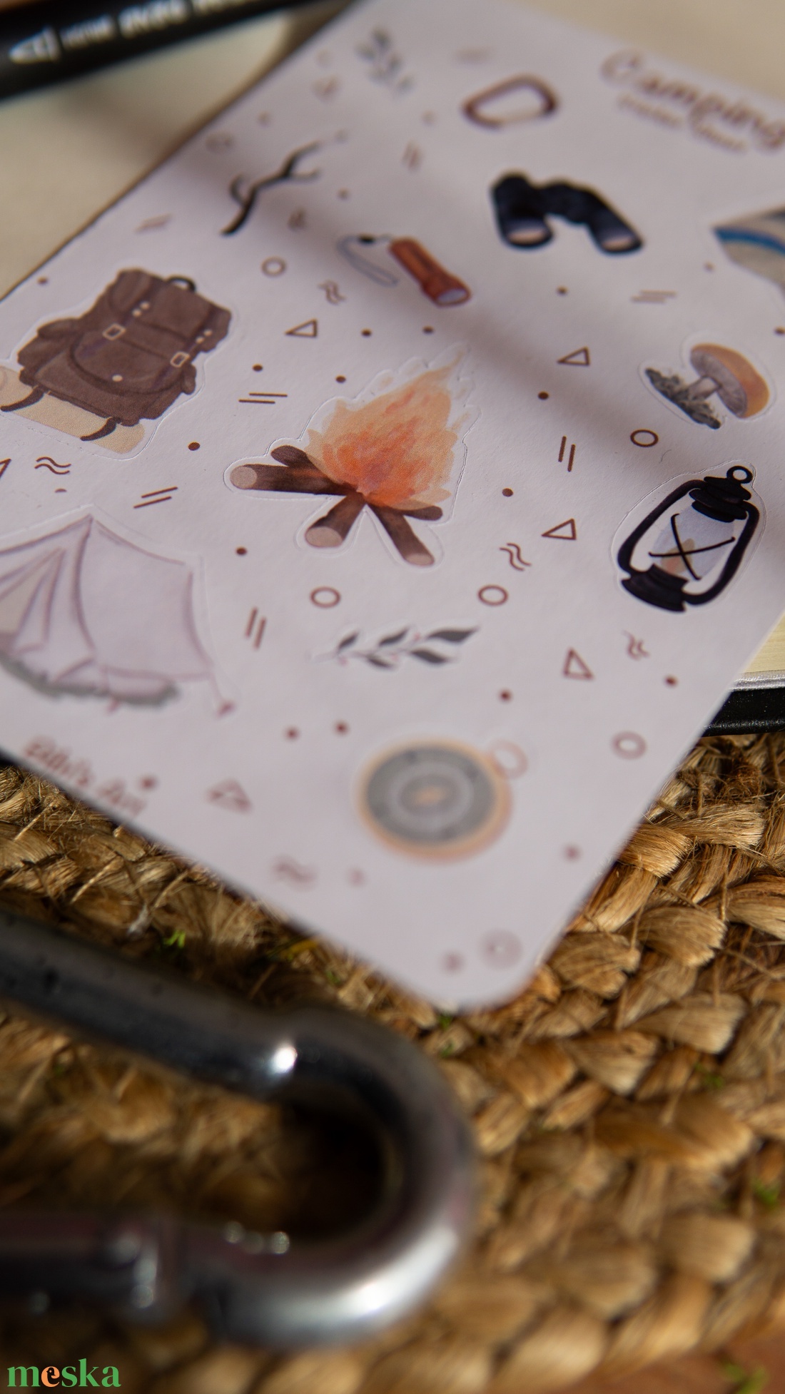 Camping - matricaív - otthon & életmód - papír, írószer - matrica, matrica csomag - Meska.hu