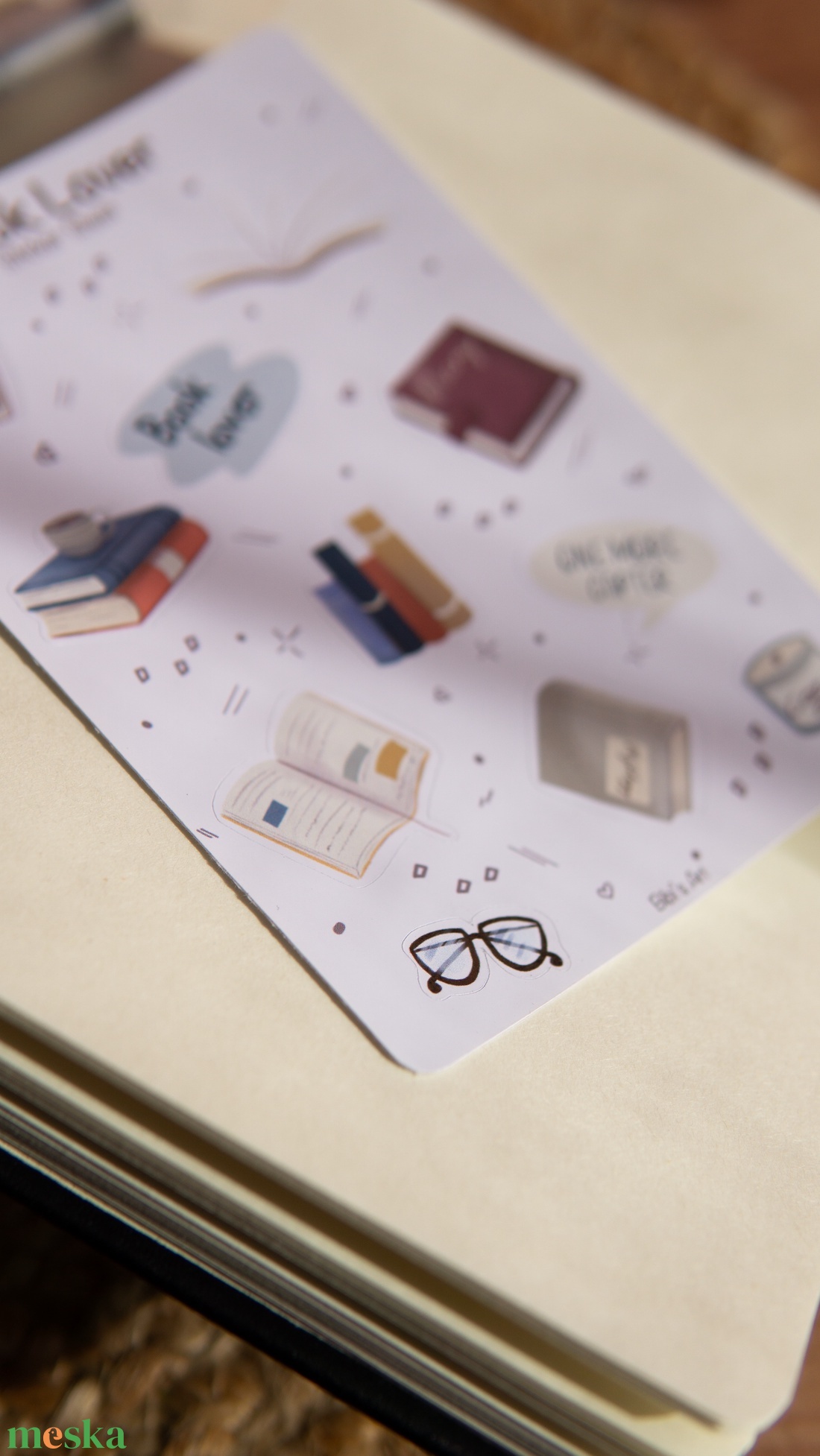 Book lover - matricaív - otthon & életmód - papír, írószer - matrica, matrica csomag - Meska.hu