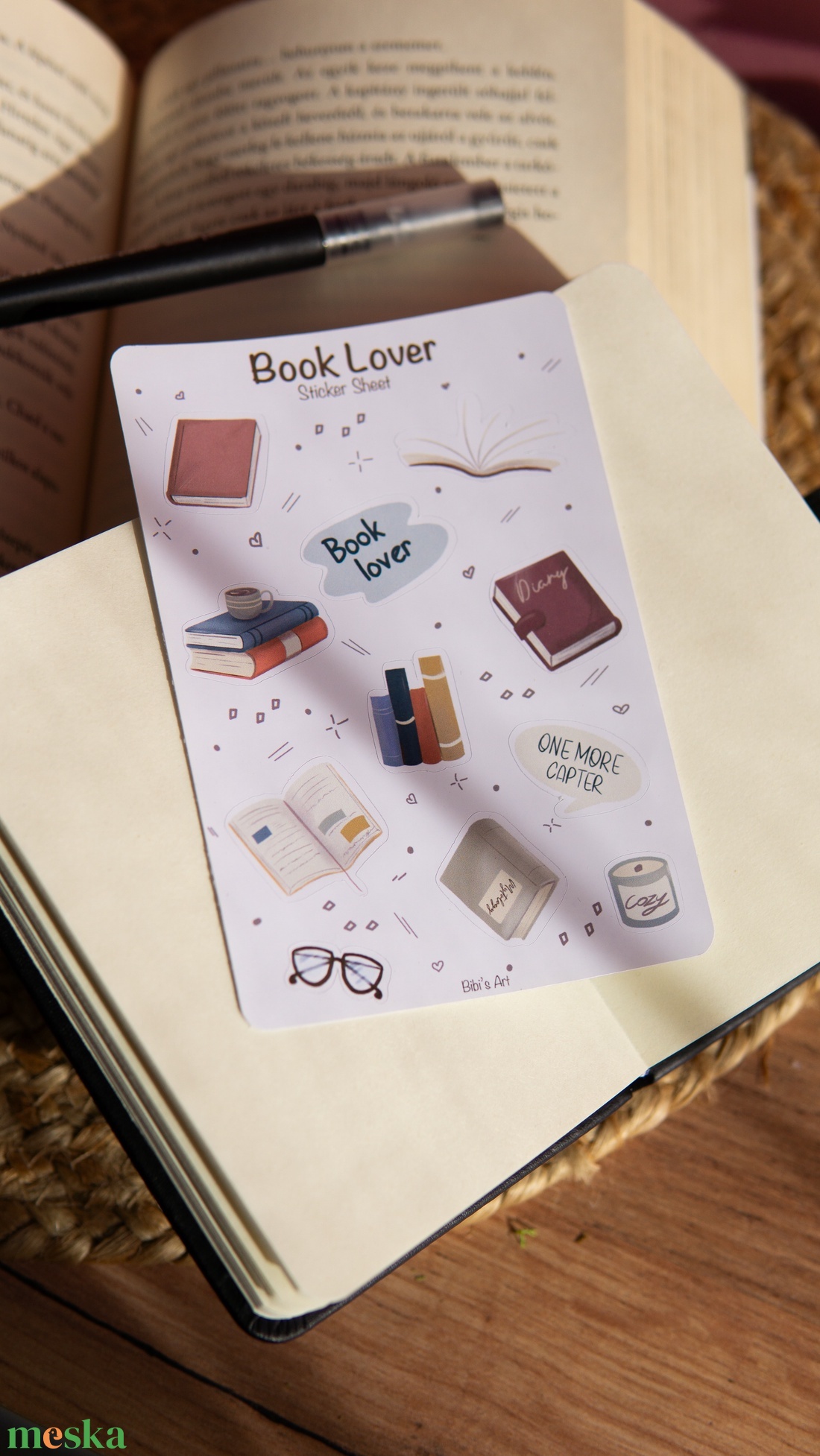 Book lover - matricaív - otthon & életmód - papír, írószer - matrica, matrica csomag - Meska.hu