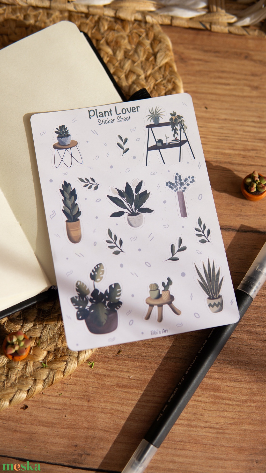 Plant lover - matricaív - otthon & életmód - papír, írószer - matrica, matrica csomag - Meska.hu