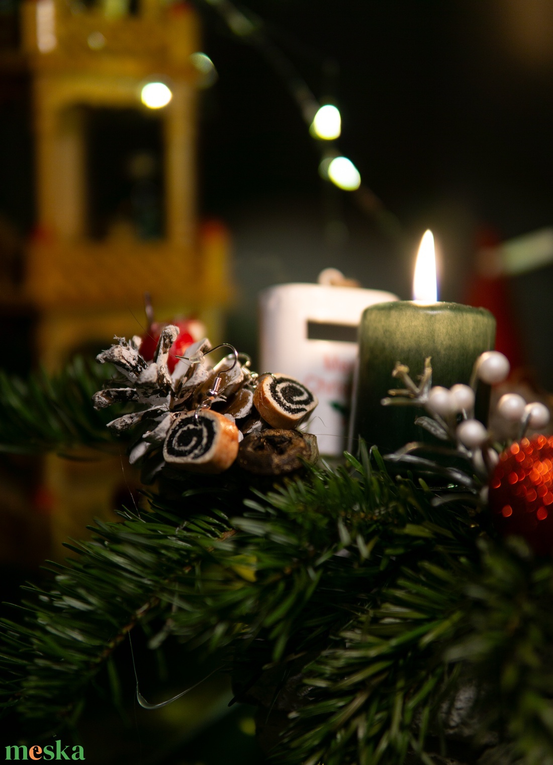 Mákos bejgli fülbevaló - ékszer - fülbevaló - fülékszer - Meska.hu