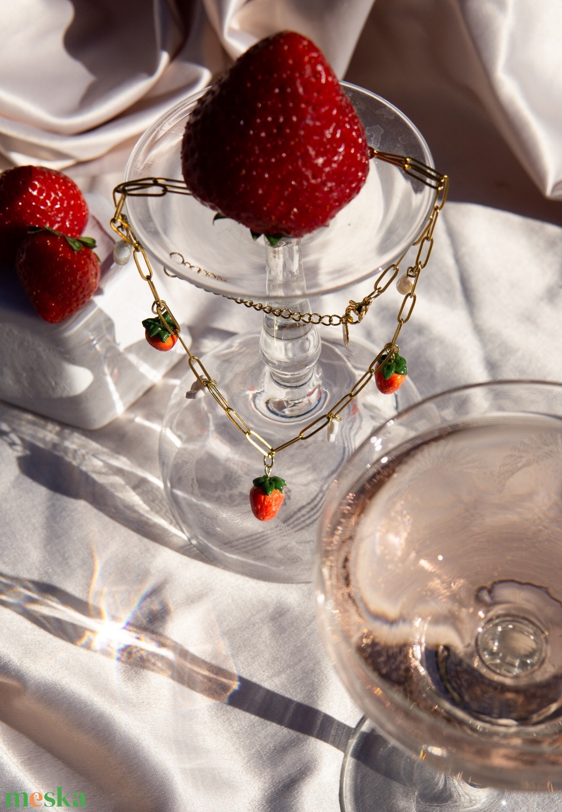 Epres nemesacél nyaklánc �� - ékszer - nyaklánc - gyöngyös nyaklánc - Meska.hu