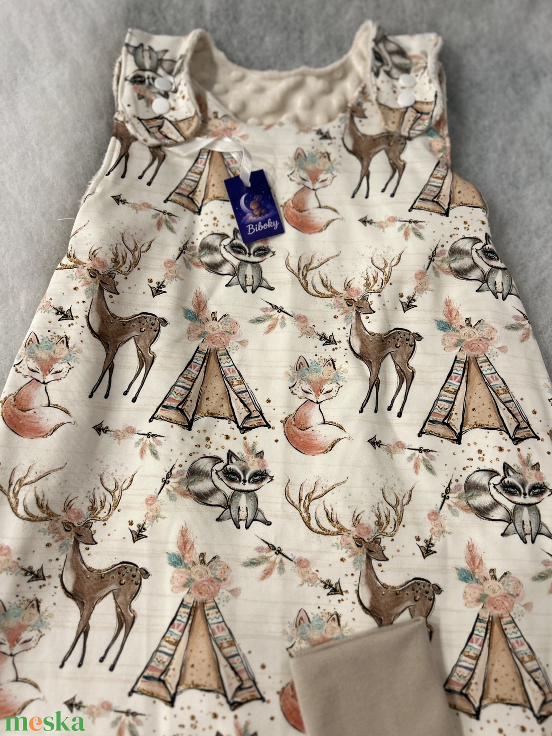 Téli tipegő hálózsák indián állatok - baba - mama - babaruházat - tipegőhálózsák - Meska.hu