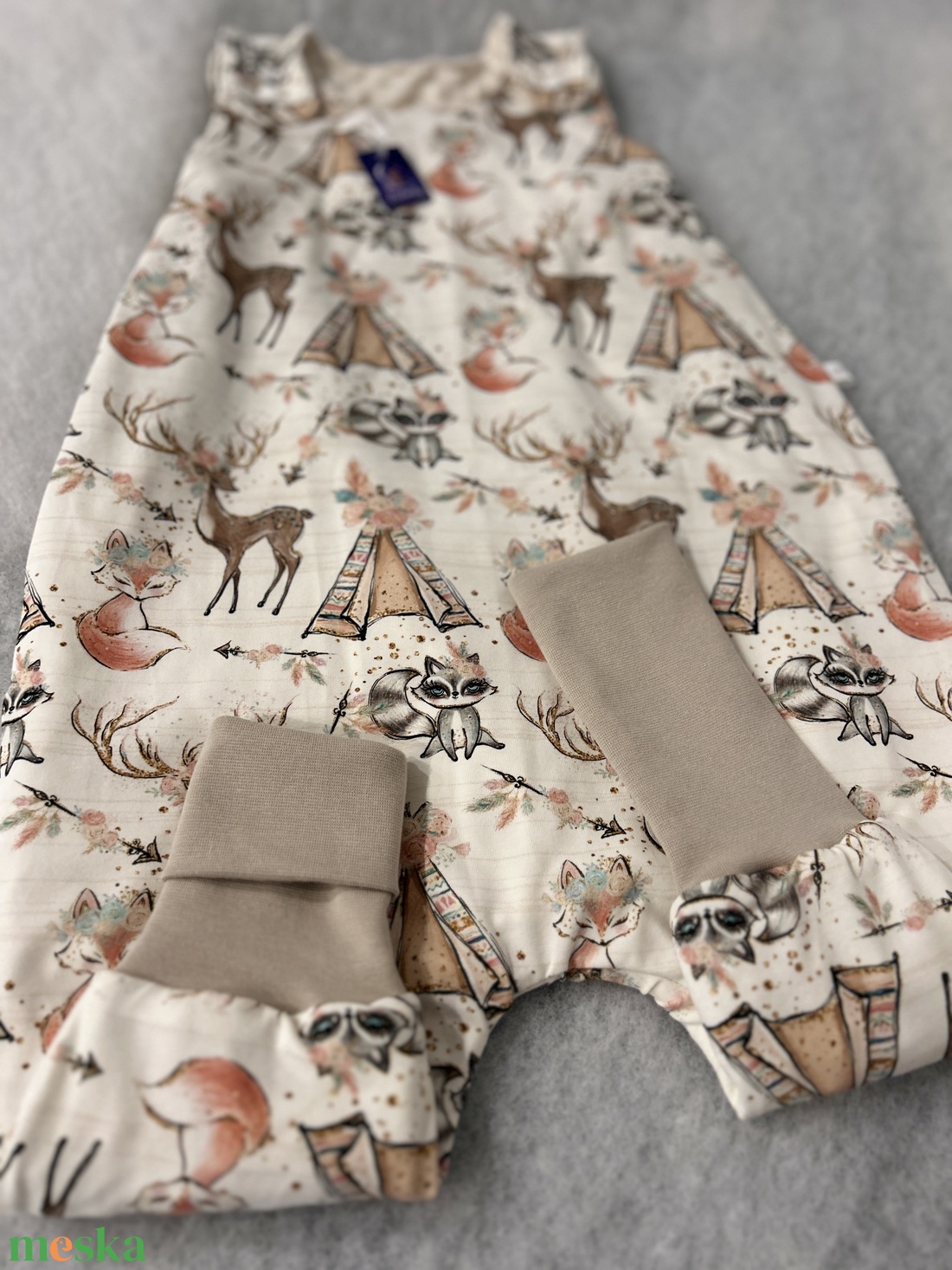 Téli tipegő hálózsák indián állatok - baba - mama - babaruházat - tipegőhálózsák - Meska.hu