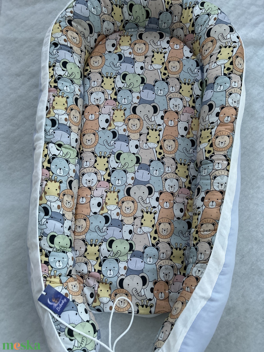 Babafészek színes állatok - baba - mama - baba ágynemű - babafészek - Meska.hu