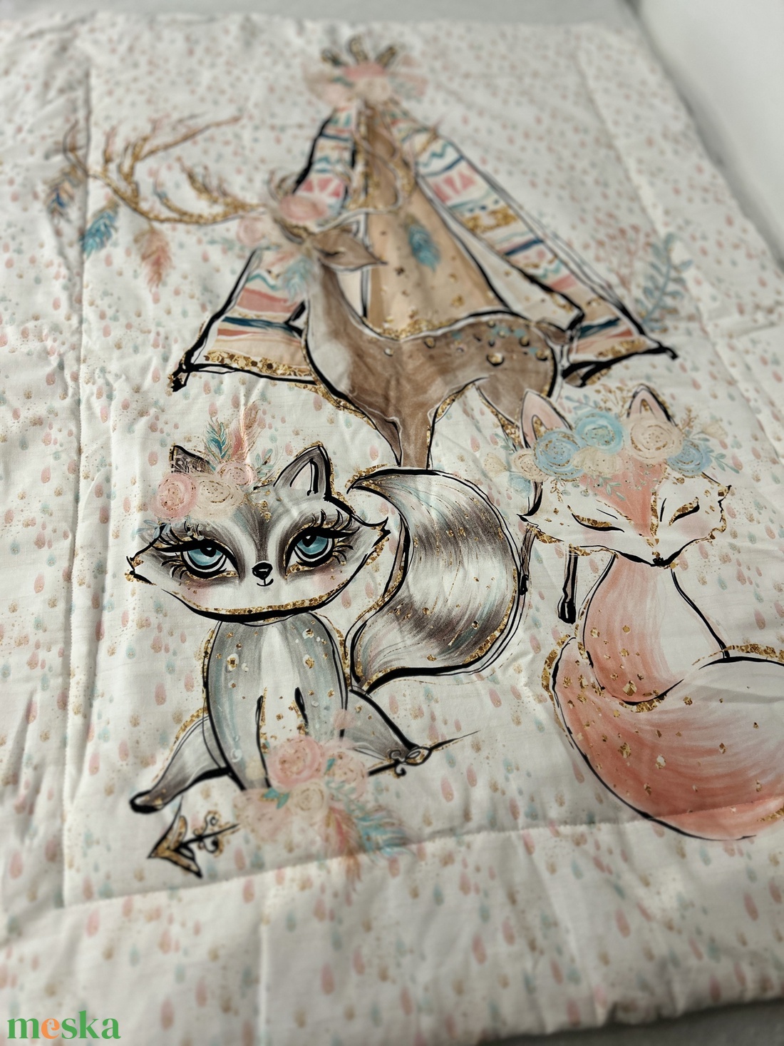 Vastag prémium takaró indián állatok - baba - mama - baba ágynemű - babatakaró, gyerek pléd - Meska.hu