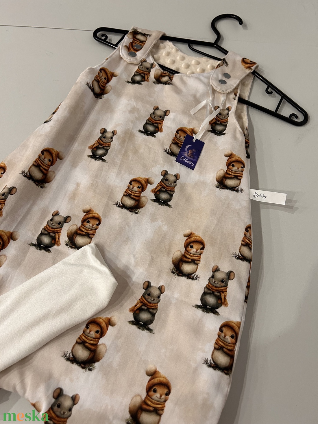 Téli tipegő hálózsák mókus - baba - mama - babaruházat - tipegőhálózsák - Meska.hu