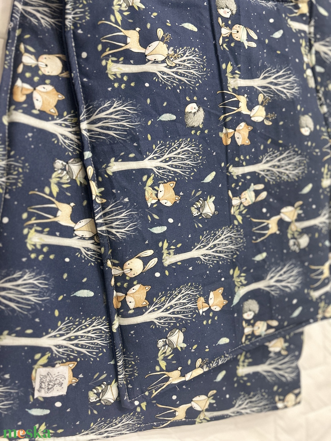 Takaró és párna szett kék erdő - baba - mama - baba ágynemű - szett kiságyba - Meska.hu