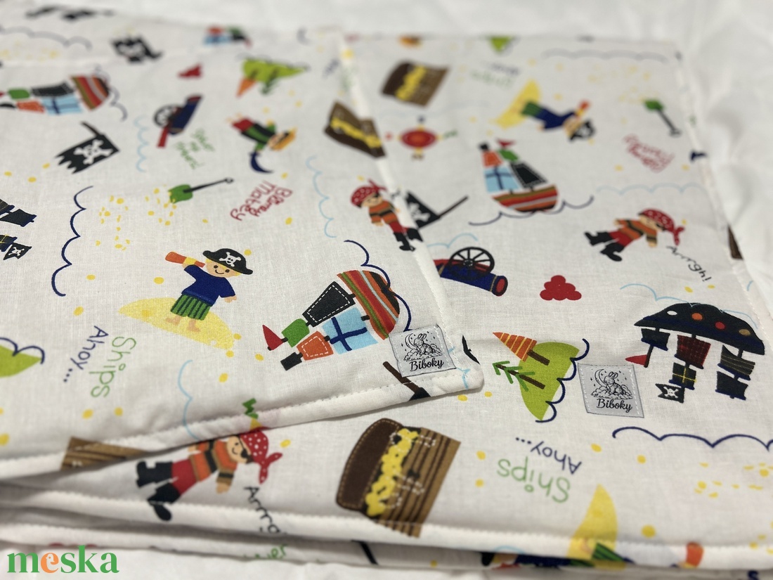 Takaró és párna szett lego kalóz - baba - mama - baba ágynemű - szett kiságyba - Meska.hu