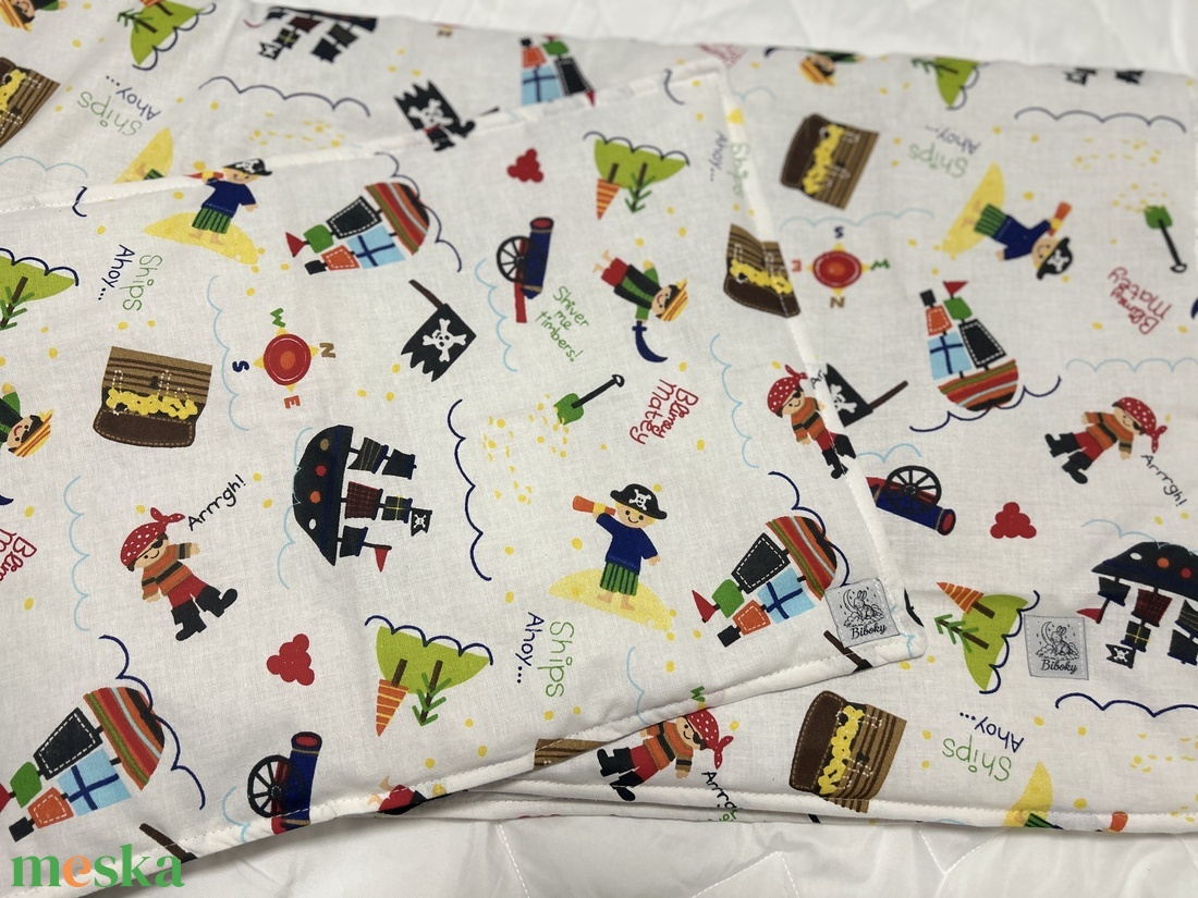 Takaró és párna szett lego kalóz - baba - mama - baba ágynemű - szett kiságyba - Meska.hu