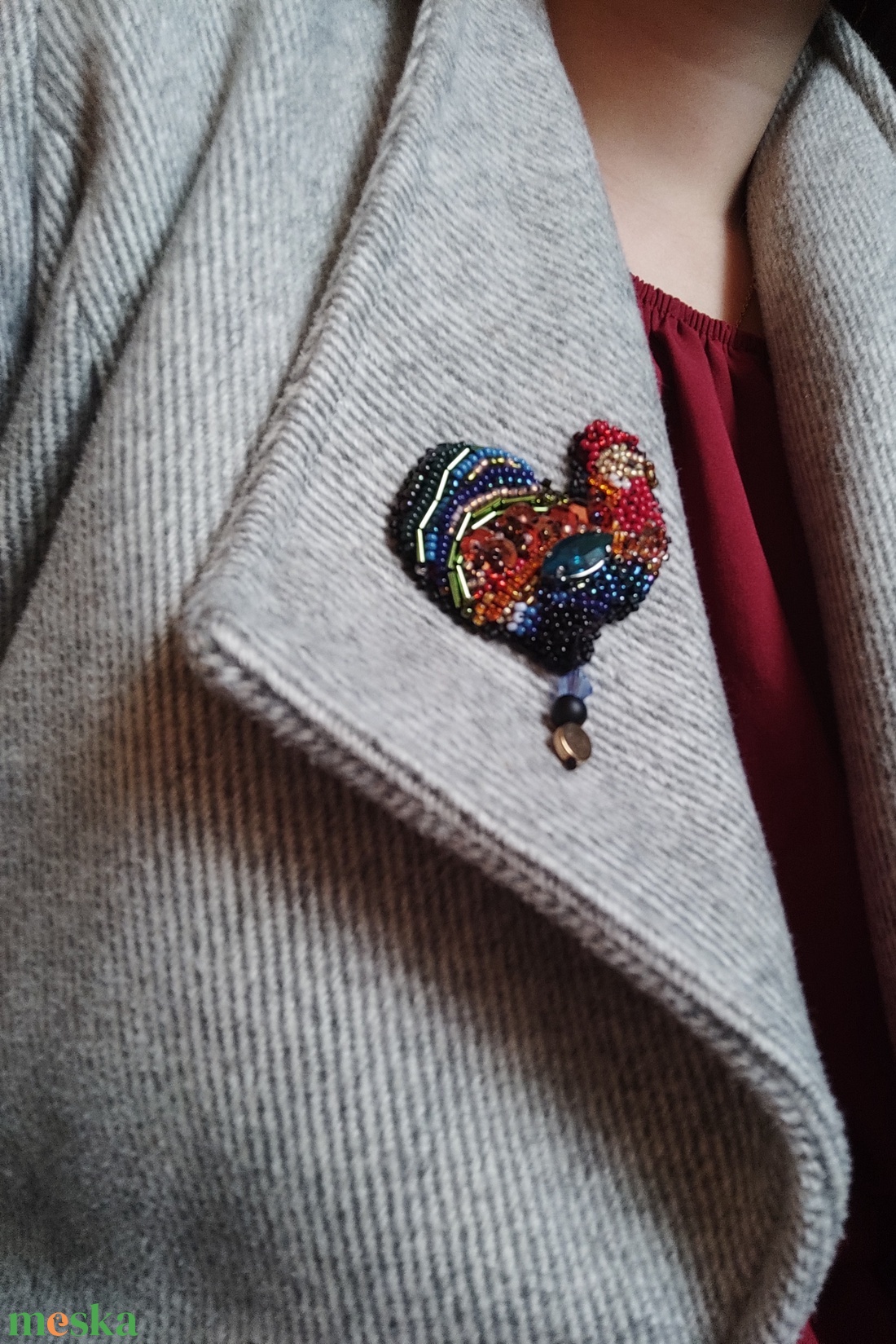 Kakas bross - ékszer - kitűző és bross - Meska.hu