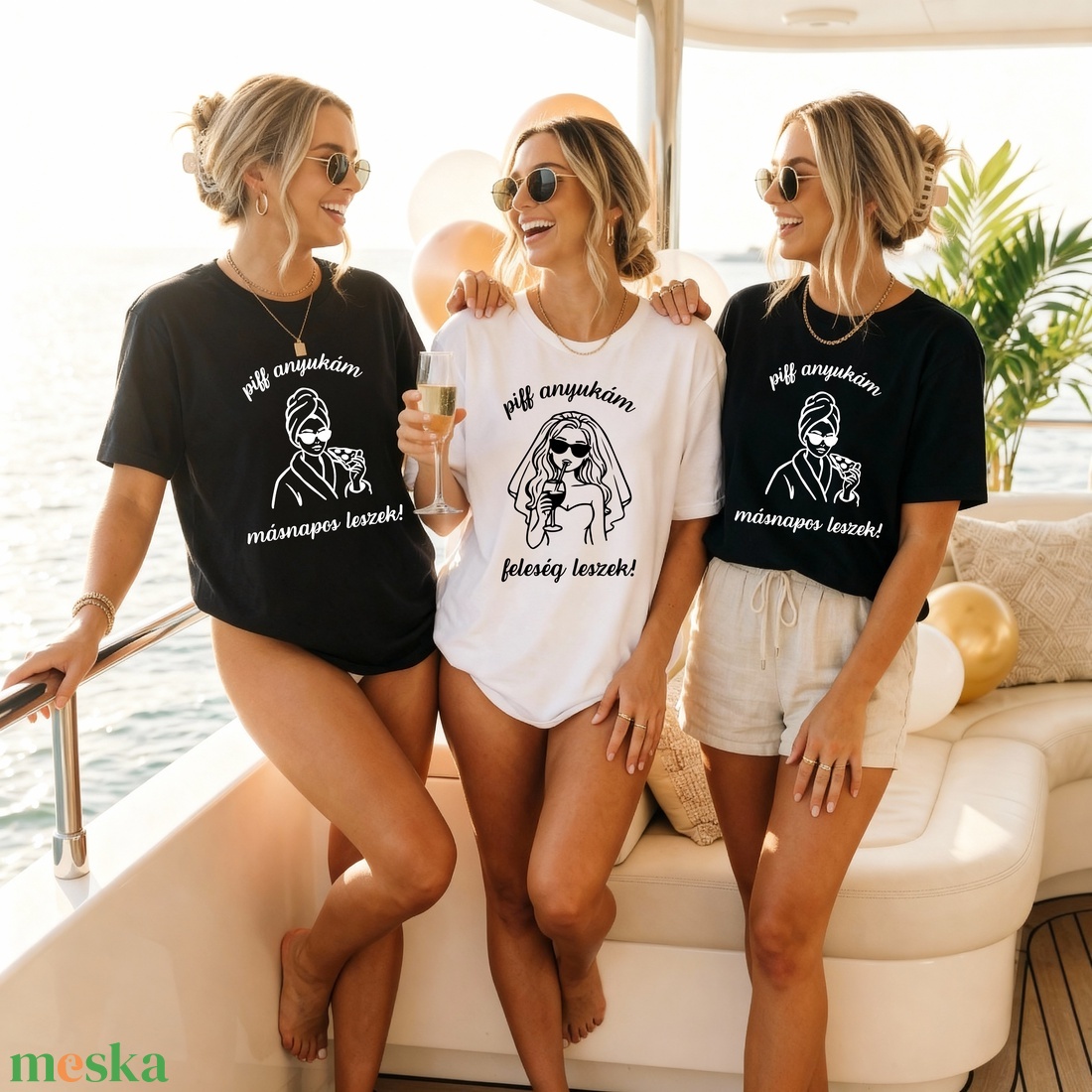 Piff anyukám! - vicces menyasszonyi póló - esküvő - lánybúcsú - Meska.hu