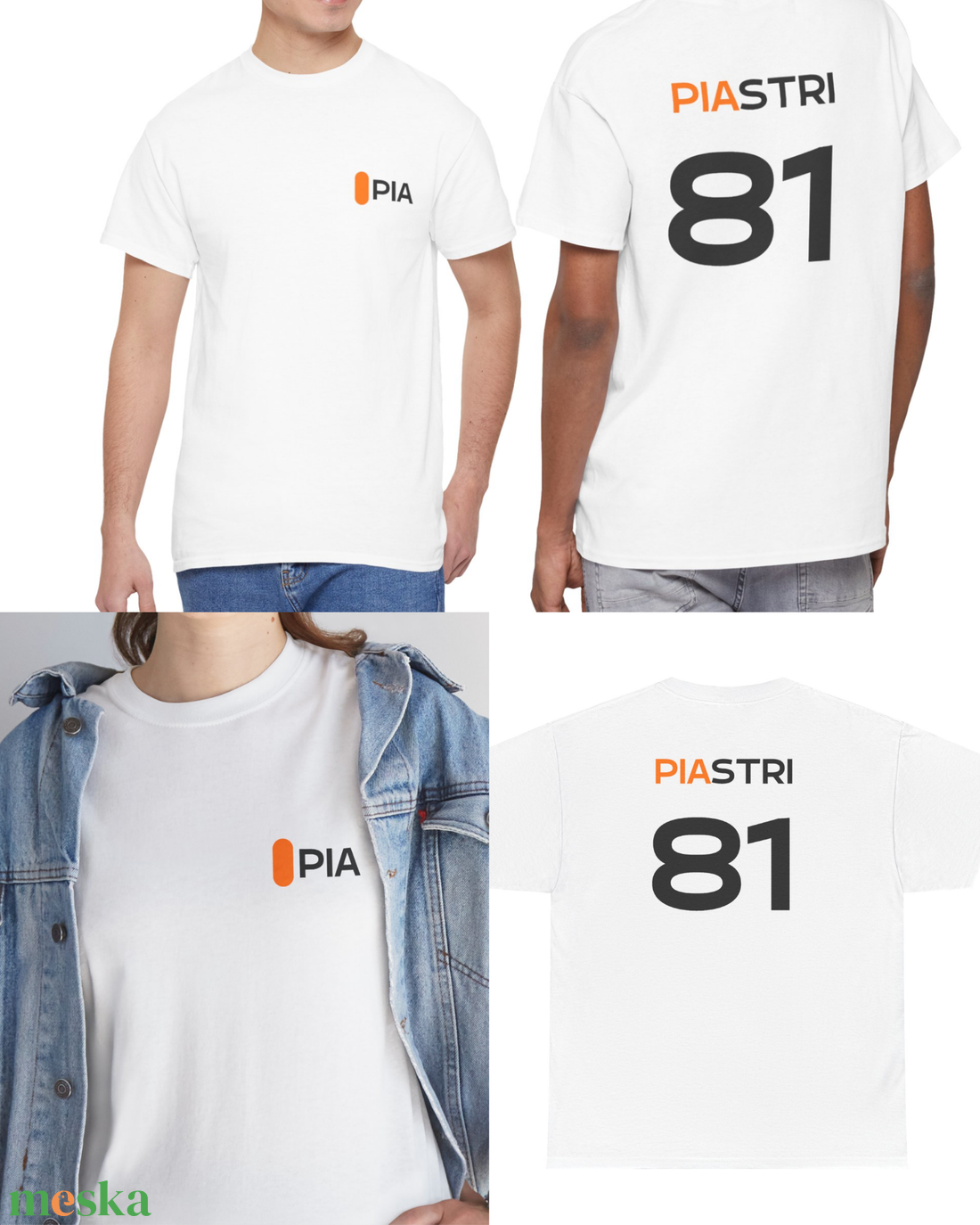 F1 McLaren póló � Norris 1 - Piastri 80 - ruha & divat - férfi ruha - póló - Meska.hu