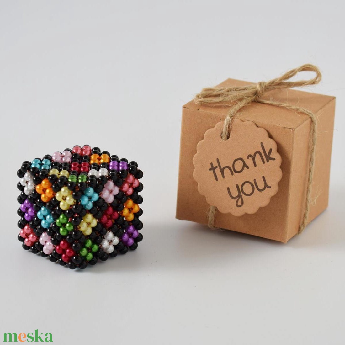 Kilencszínű kocka fekete ráccsal - otthon & életmód - dekoráció - dísztárgy - Meska.hu