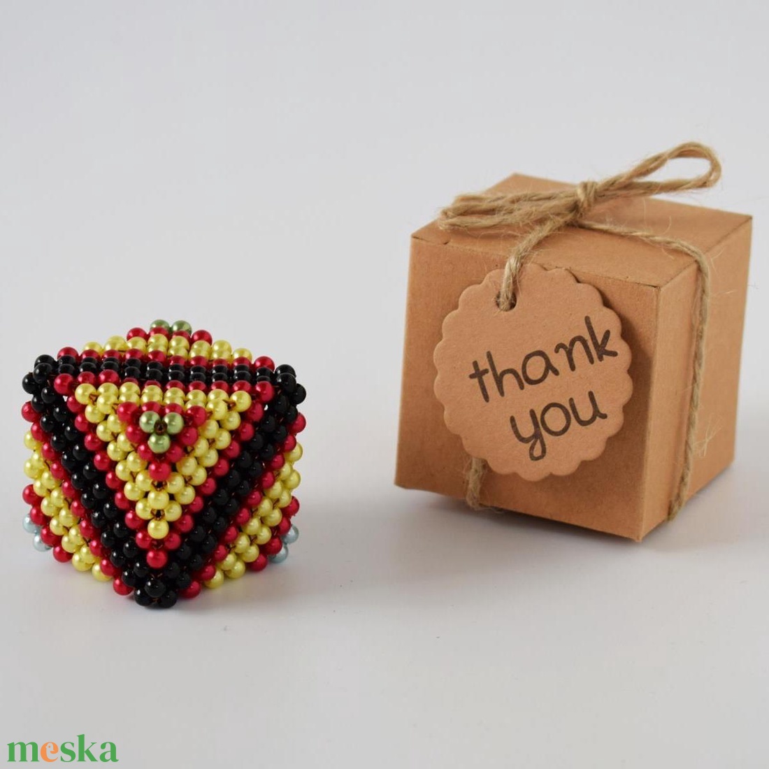 Sárga háromszöges Logica kocka - otthon & életmód - dekoráció - dísztárgy - Meska.hu