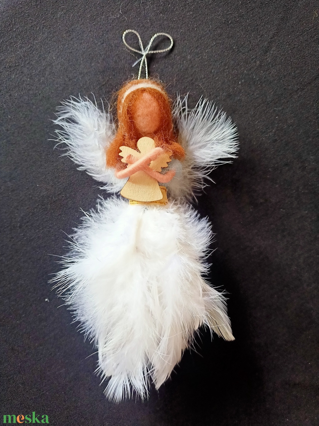 Tűnemezelt karácsonyi angyalka - karácsony - karácsonyi lakásdekoráció - karácsonyi manók, figurák - Meska.hu