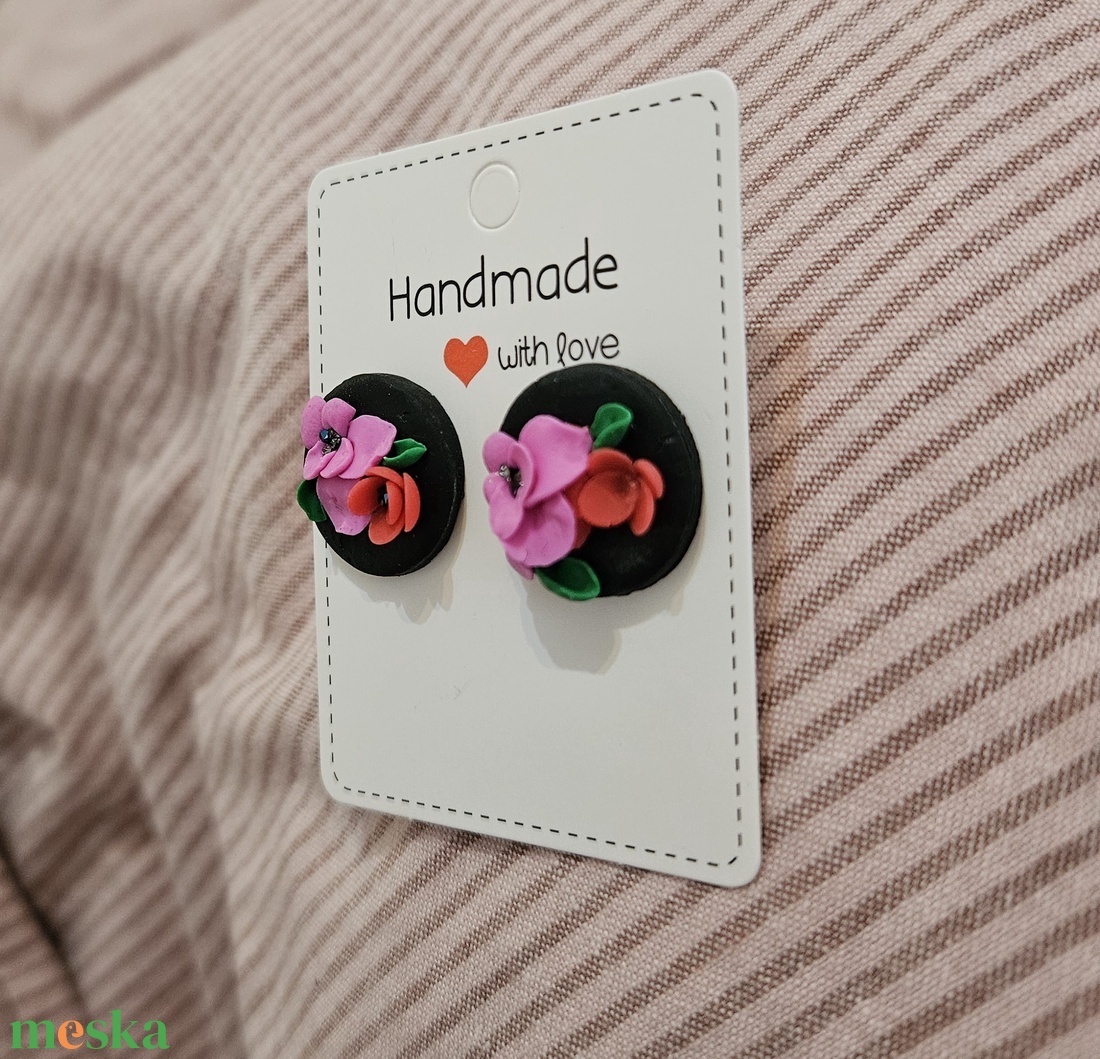 Dia de Muertos hangulatú fülbevaló - ékszer - fülbevaló - pötty fülbevaló - Meska.hu