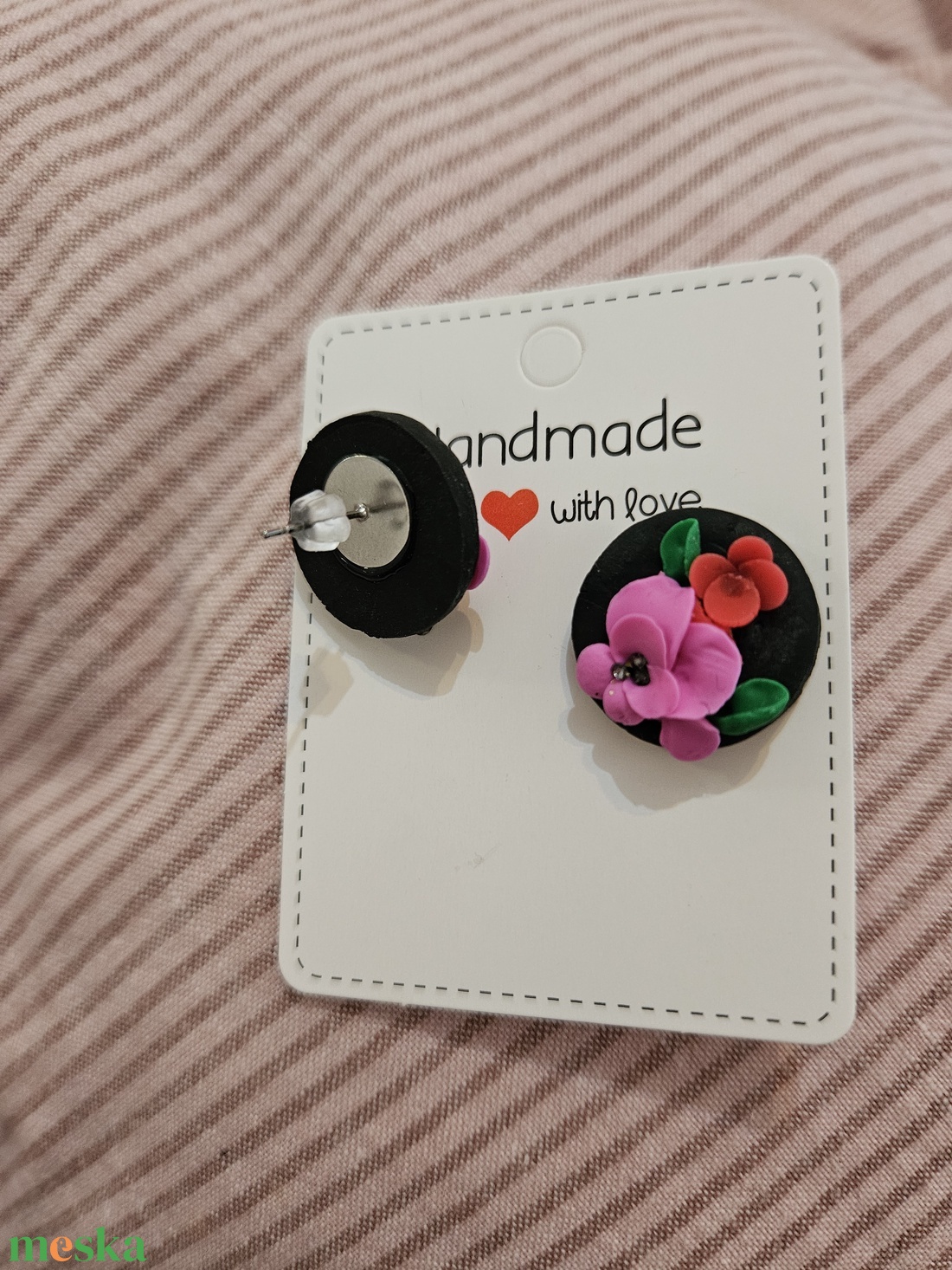 Dia de Muertos hangulatú fülbevaló - ékszer - fülbevaló - pötty fülbevaló - Meska.hu