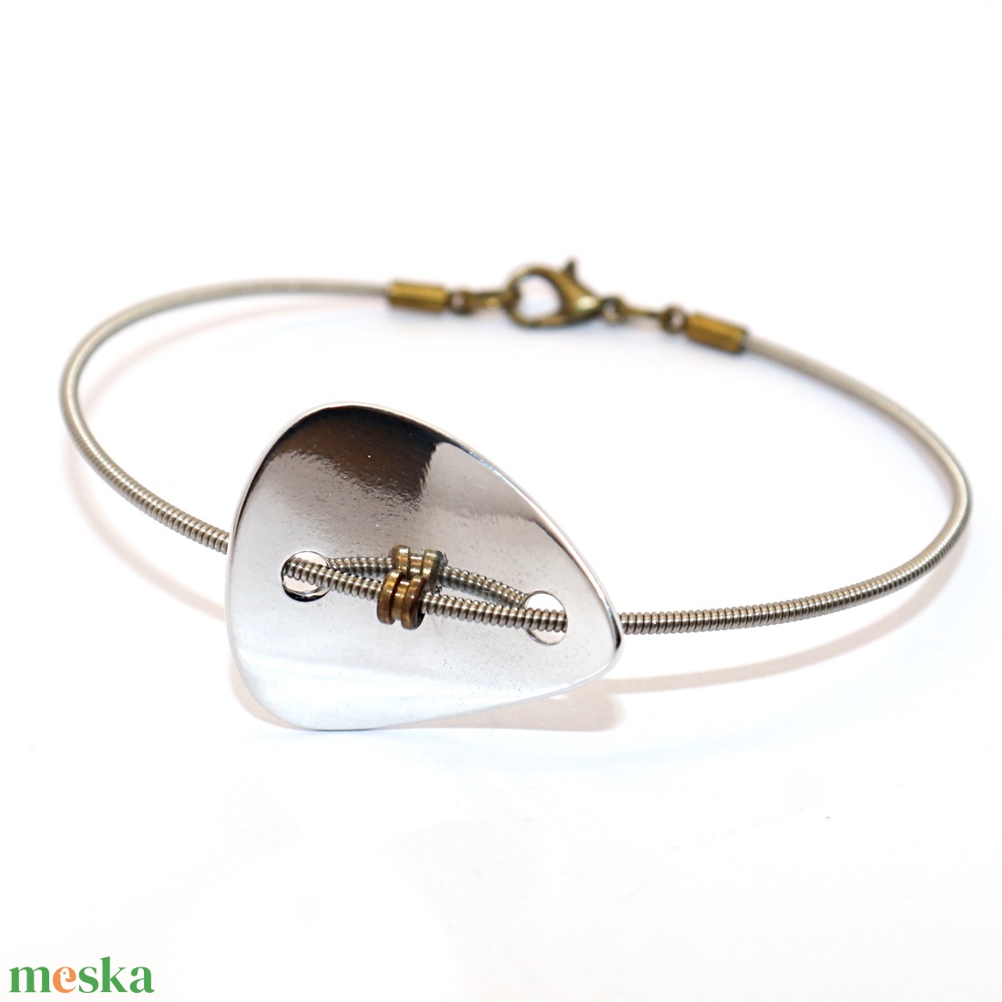 Gitárhúr alumíniummal, női karkötő, 20 cm (K.02) - ékszer - karkötő - karperec - Meska.hu Gitárhúr alumíniummal, női karkötő, 20 cm (K.02) - ékszer - karkötő - karperec - Meska.hu