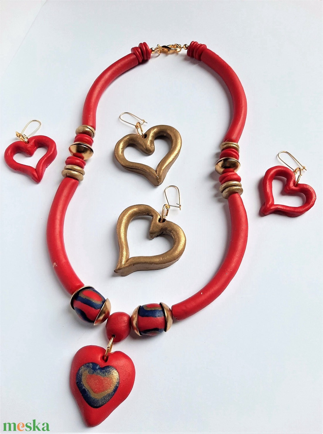 Valentin napi gyurmacsomag fém szerelékekkel, plusz ingyenes online, videós gyurma workshoppal  - kellékek & szerszámok - Meska.hu