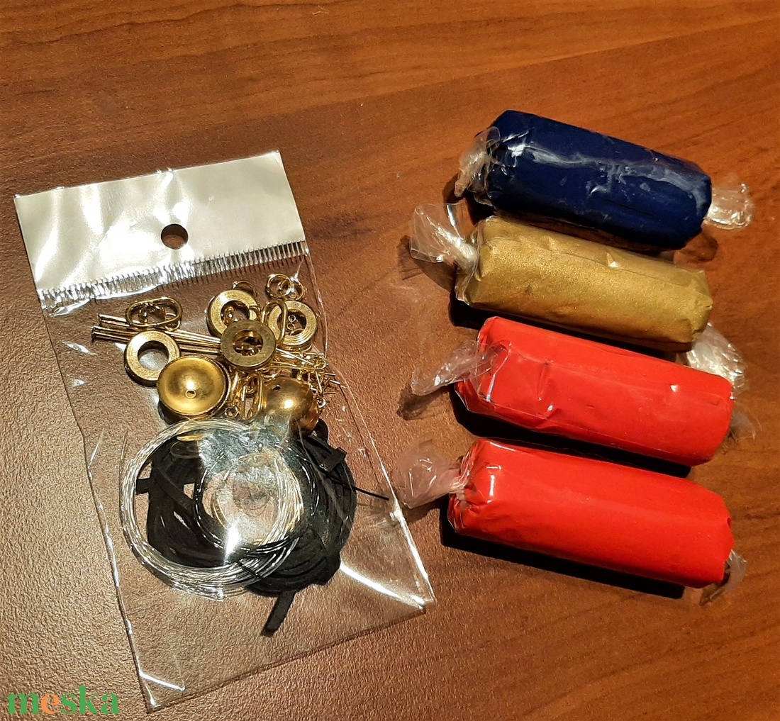 Valentin napi gyurmacsomag fém szerelékekkel, plusz ingyenes online, videós gyurma workshoppal  - kellékek & szerszámok - Meska.hu