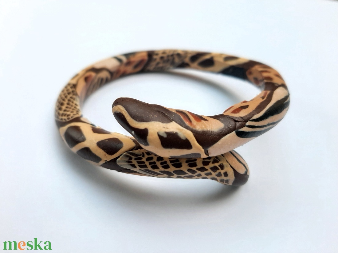 Állatbőr mintás millefiori karperec - ékszer - karkötő - karperec - Meska.hu