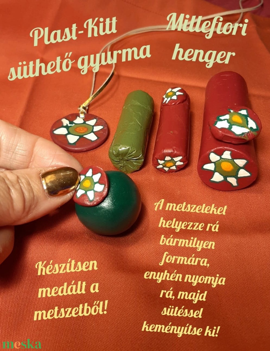 Plast-Kitt süthető gyurma - kész millefiori henger plusz két egyszínű henger szett - kellékek & szerszámok - gyurma - kiégethető gyurma - Meska.hu Plast-Kitt süthető gyurma - kész millefiori henger plusz két egyszínű henger szett - kellékek & szerszámok - gyurma - kiégethető gyurma - Meska.hu