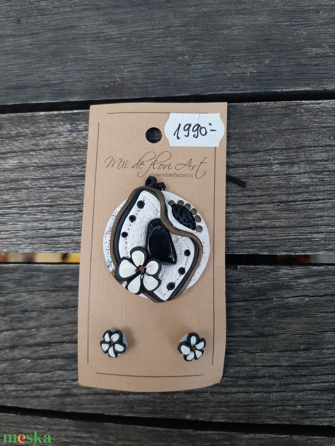 Féldrágaköves ékszergarnitúra: medál és fülbevaló - ékszer - ékszerszett - Meska.hu