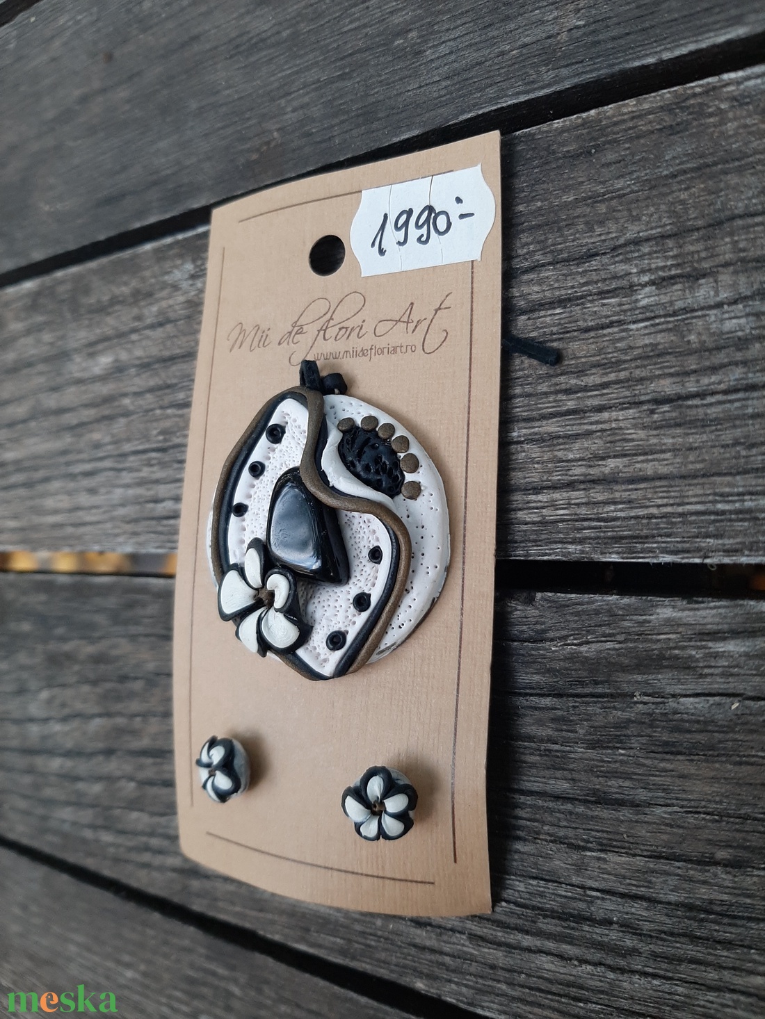 Féldrágaköves ékszergarnitúra: medál és fülbevaló - ékszer - ékszerszett - Meska.hu