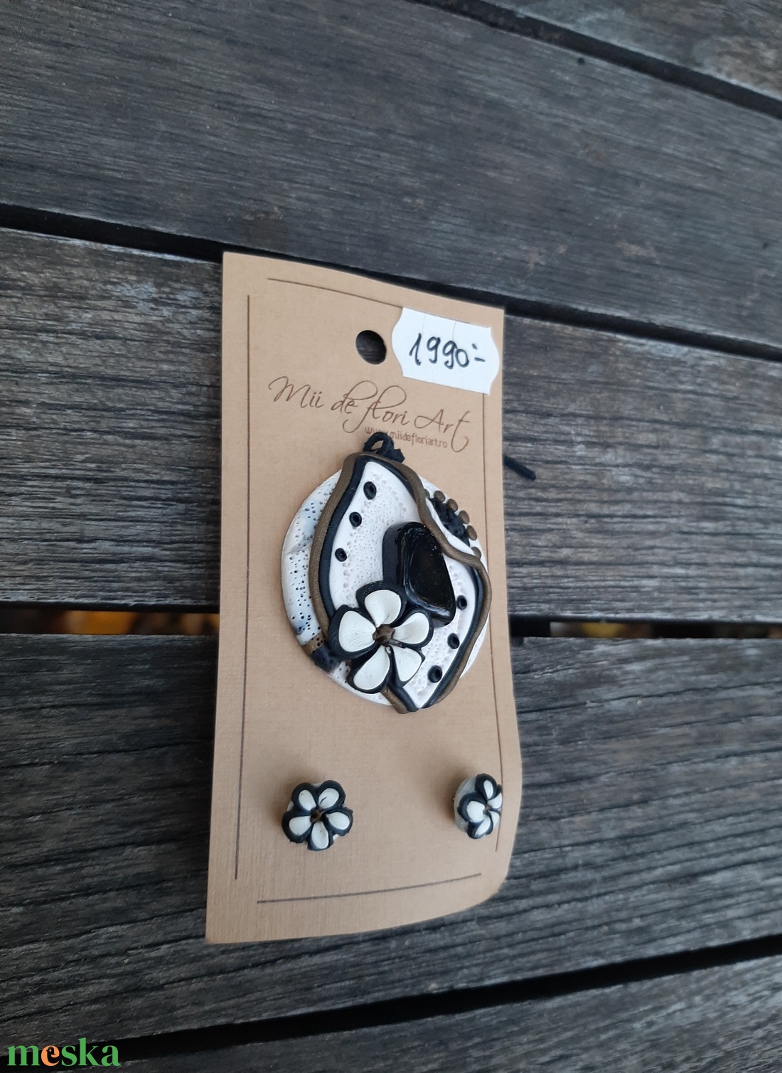 Féldrágaköves ékszergarnitúra: medál és fülbevaló - ékszer - ékszerszett - Meska.hu