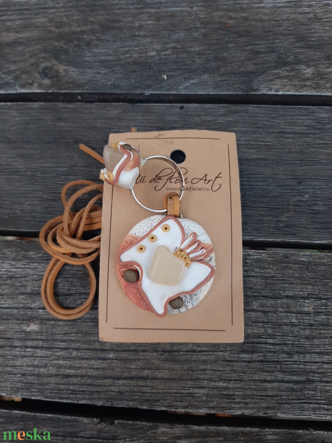 Féldrágaköves ékszergarnitúra: medál és gyűrű - ékszer - ékszerszett - Meska.hu