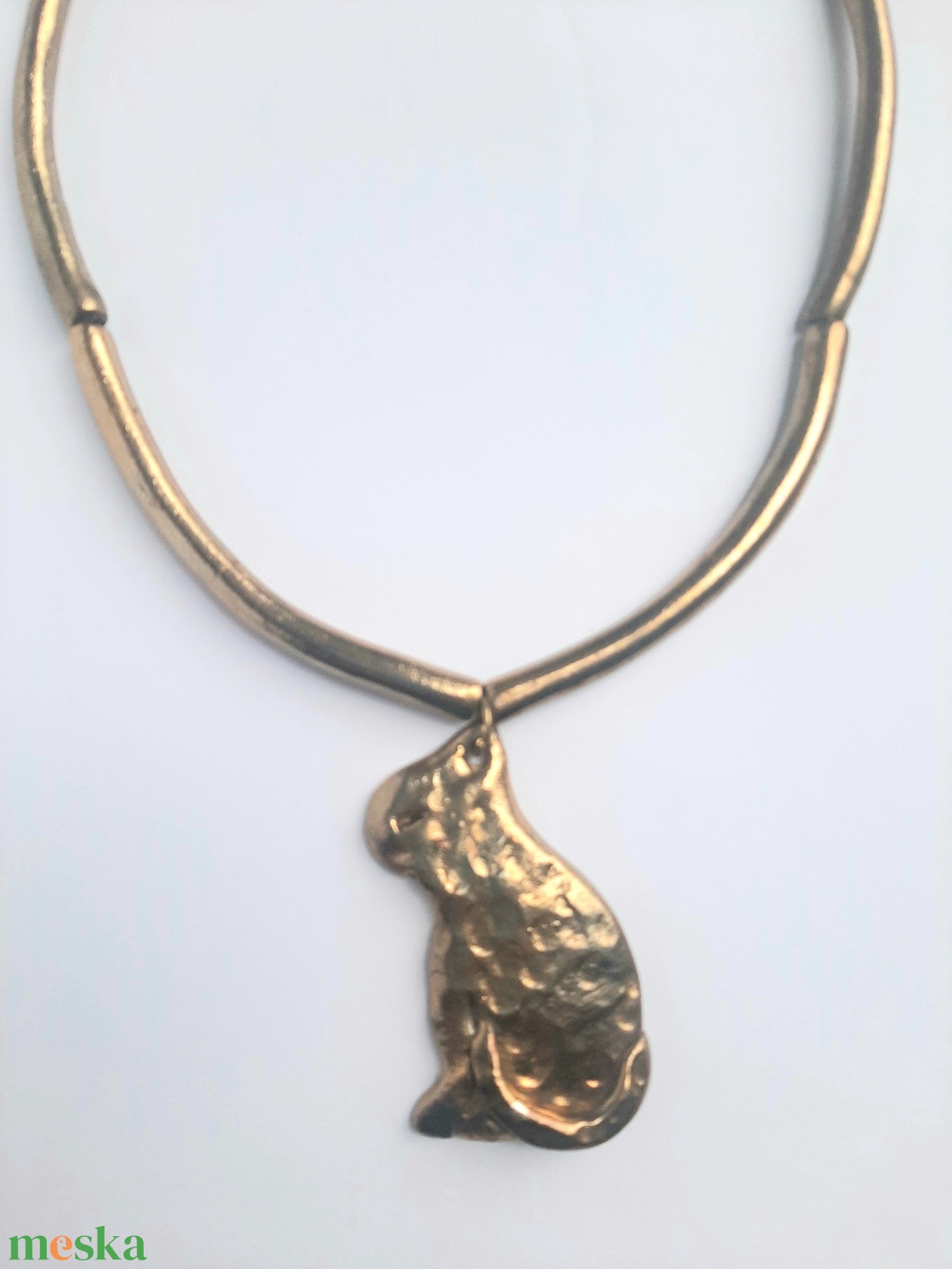 Arany cica nyaklánc - ékszer - nyaklánc - statement nyaklánc - Meska.hu