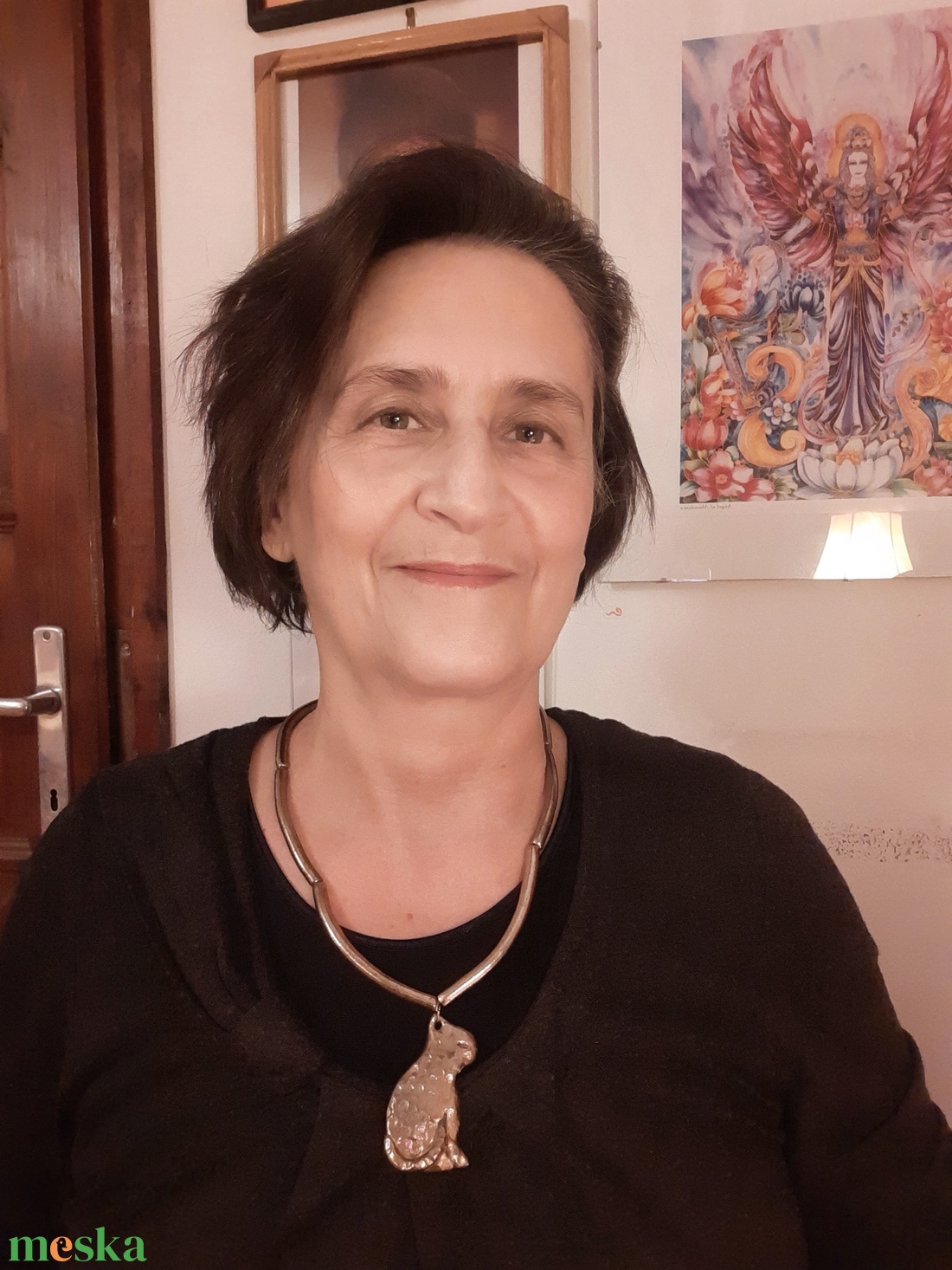 Arany cica nyaklánc - ékszer - nyaklánc - statement nyaklánc - Meska.hu