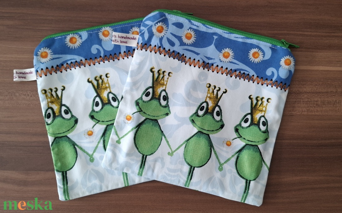 Uzsonnás tasak, békakirállyal - zero waste - táska & tok - uzsonna- & ebéd tartó - szendvics csomagoló - Meska.hu Uzsonnás tasak, békakirállyal - zero waste - táska & tok - uzsonna- & ebéd tartó - szendvics csomagoló - Meska.hu