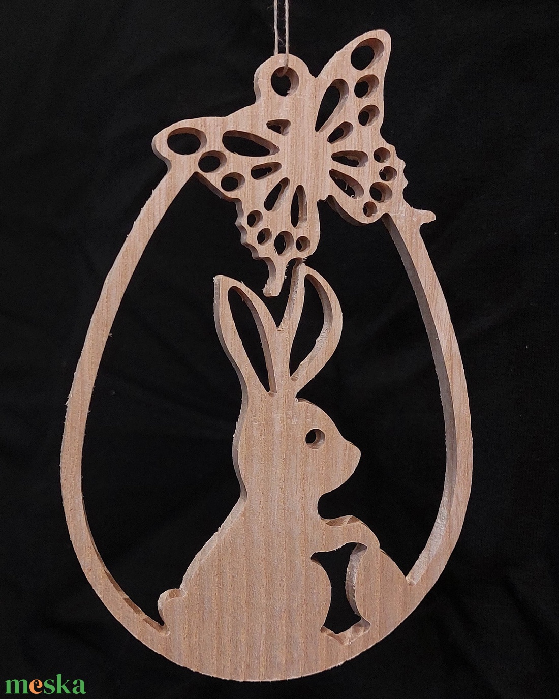 Húsvéti tojás, nyuszival és pillangóval - otthon & életmód - dekoráció - dísztárgy - Meska.hu